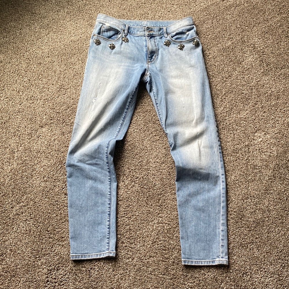Loft jewel enhanced jeans